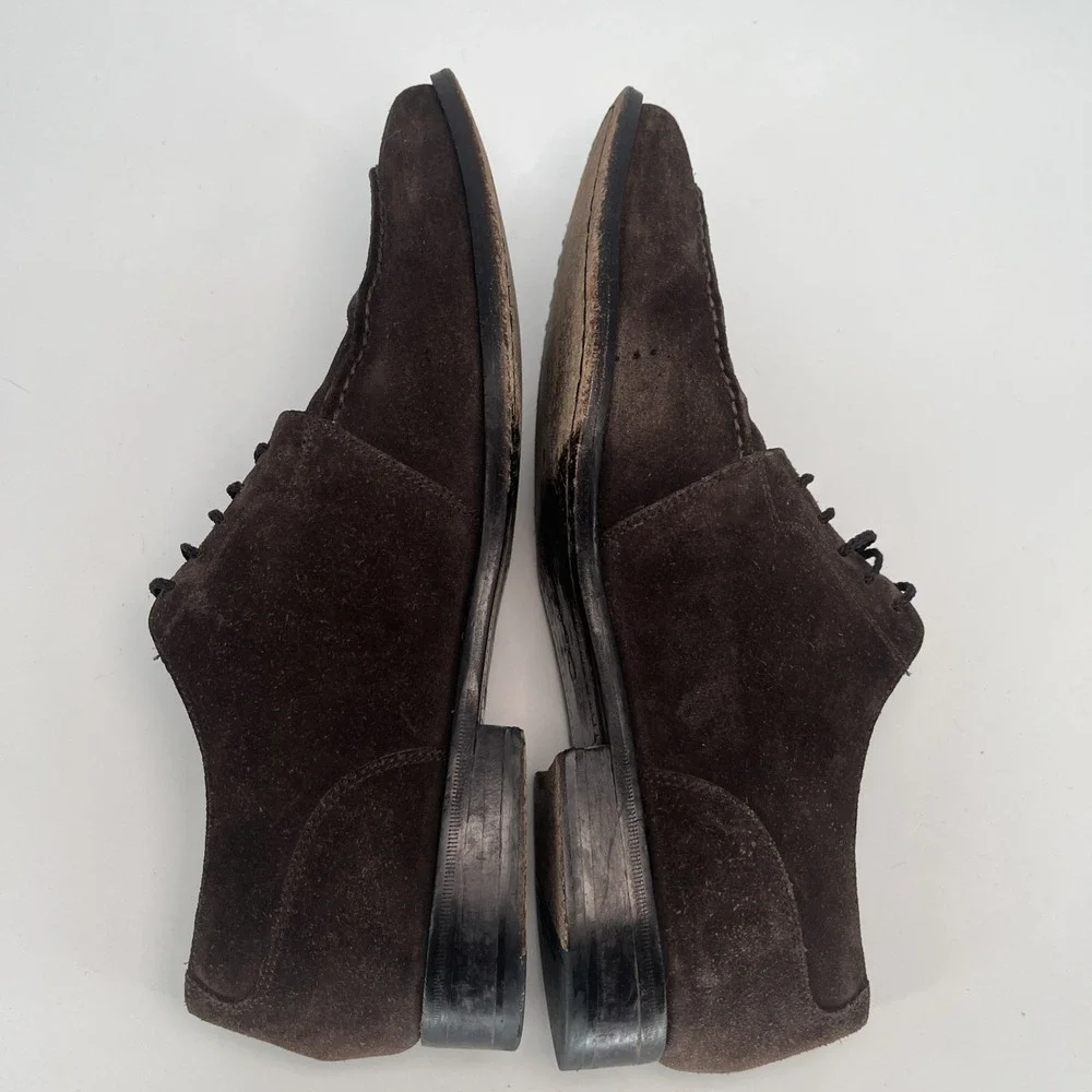 Cole Haan Mens Size 10.5 M NikeAir Brown Suede Leather Lace Up Oxford Dress Shoe